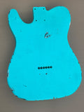 TrueTone Strat Relic Telecaster HH Body, Aged Nitro Seafoam Green