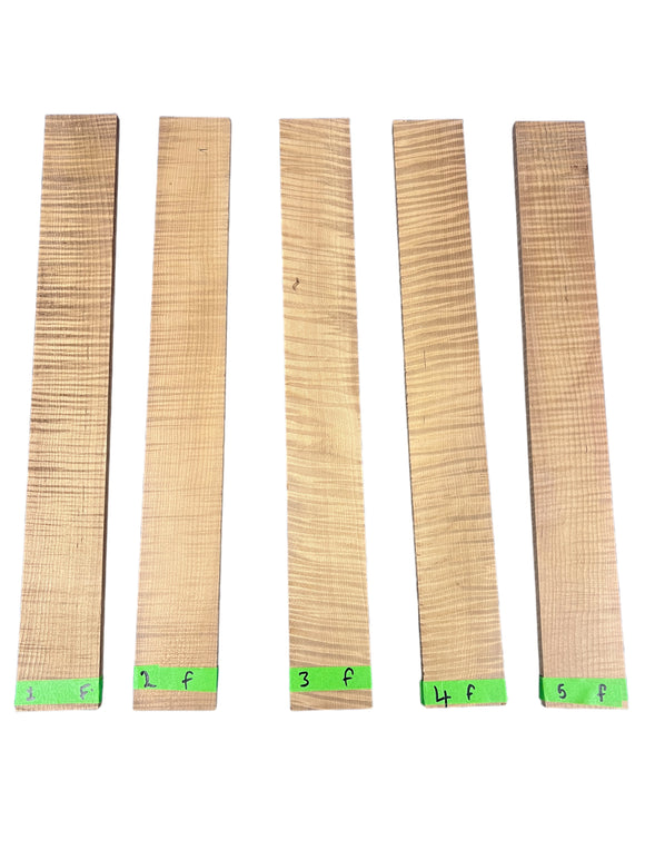 Maple Baked Flamed Figured  guitar fretboards 3A pick your own