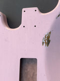 TrueTone Strat Relic Stratocaster Body, Aged Nitro Shell Pink MADE TO ORDER